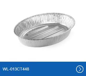 Glattwandiger runder Behälter aus Aluminiumfolie für die Gastronomie